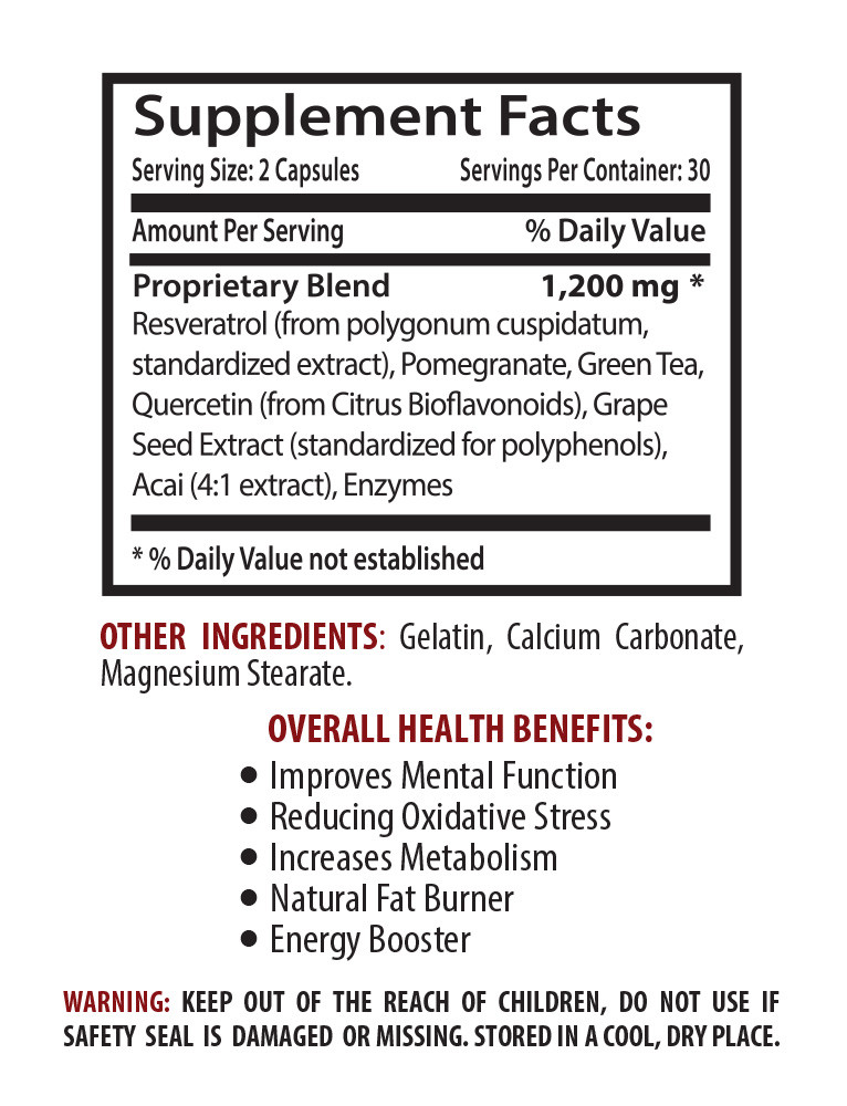 energy revitalization system – RESVERATROL 1200MG – resveratrol immune 2B