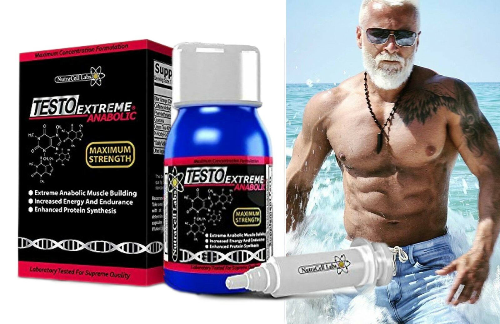 BEST Testosterone Booster for Men Boost Strength Stamina Muscle Mass PRO GRADE!
