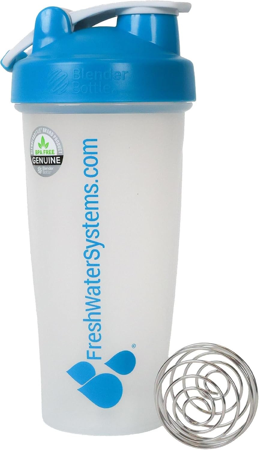 BlenderBottle Classic 28 oz Shaker Bottle Clear/Aqua with Mixing Ball BPA-Free