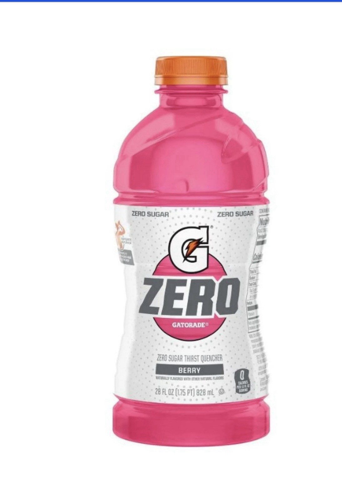 Gatorade G ZERO Sugar Hydration BERRY 28 Oz. (10 Bottles) Electrolyte