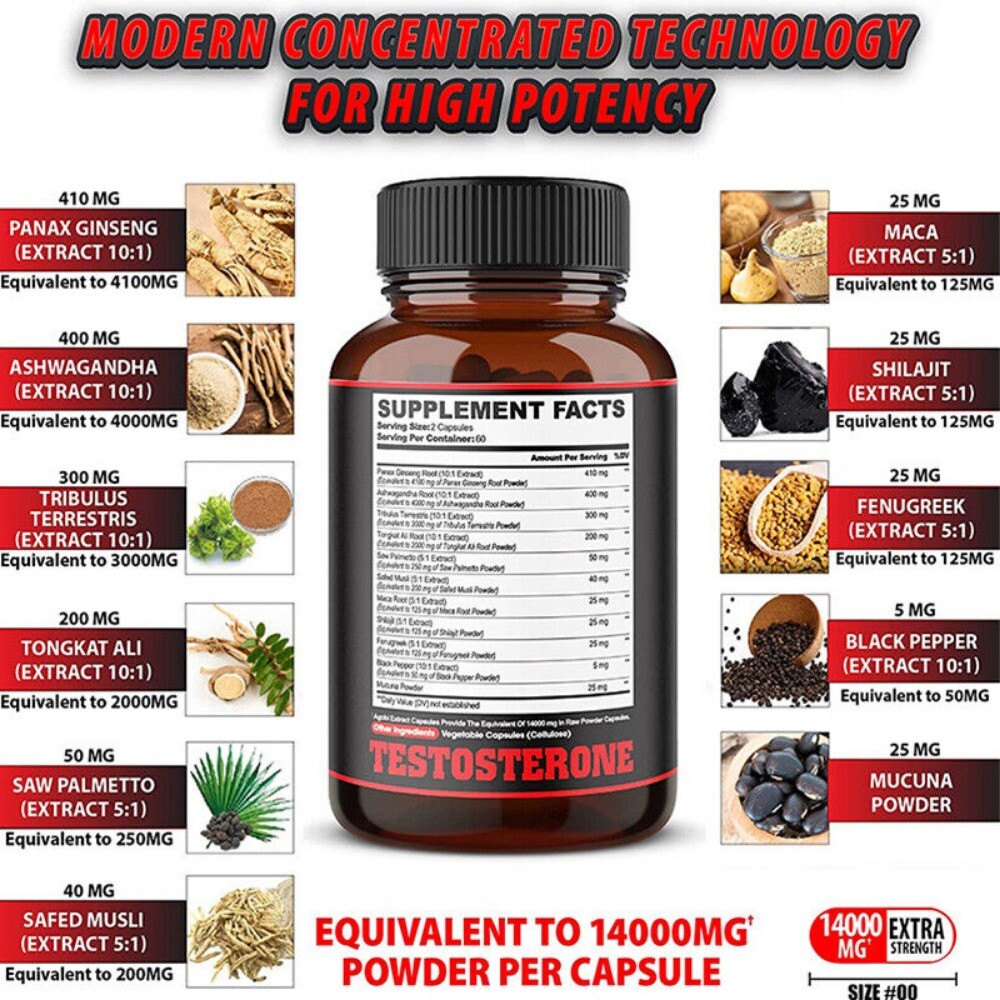 Bcuelov Anabolic Booster & Muscle Builder, 120 Capsules