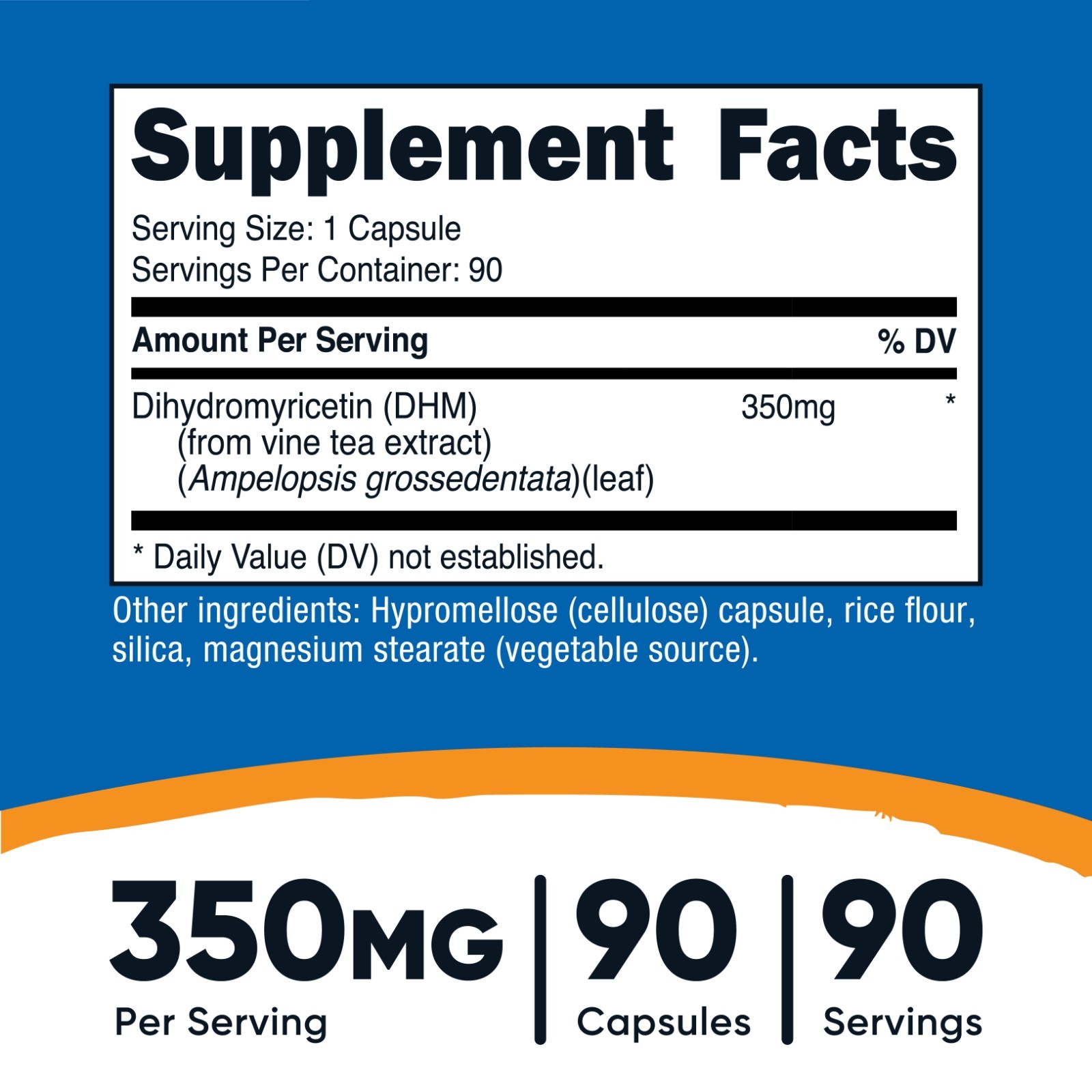 Nutricost Dihydromyricetin (DHM) Capsules (350mg, 90 Capsules) – Vegan, Non-GMO