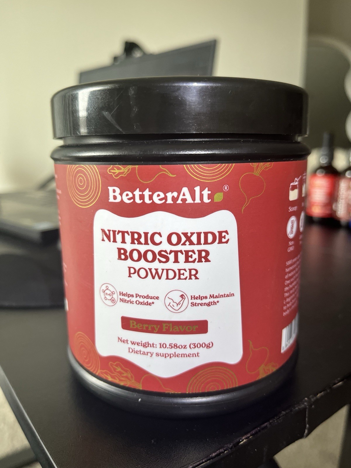 BetterAlt Nitric Oxide Booster Powder Berry Flavor 10.58oz (300g)