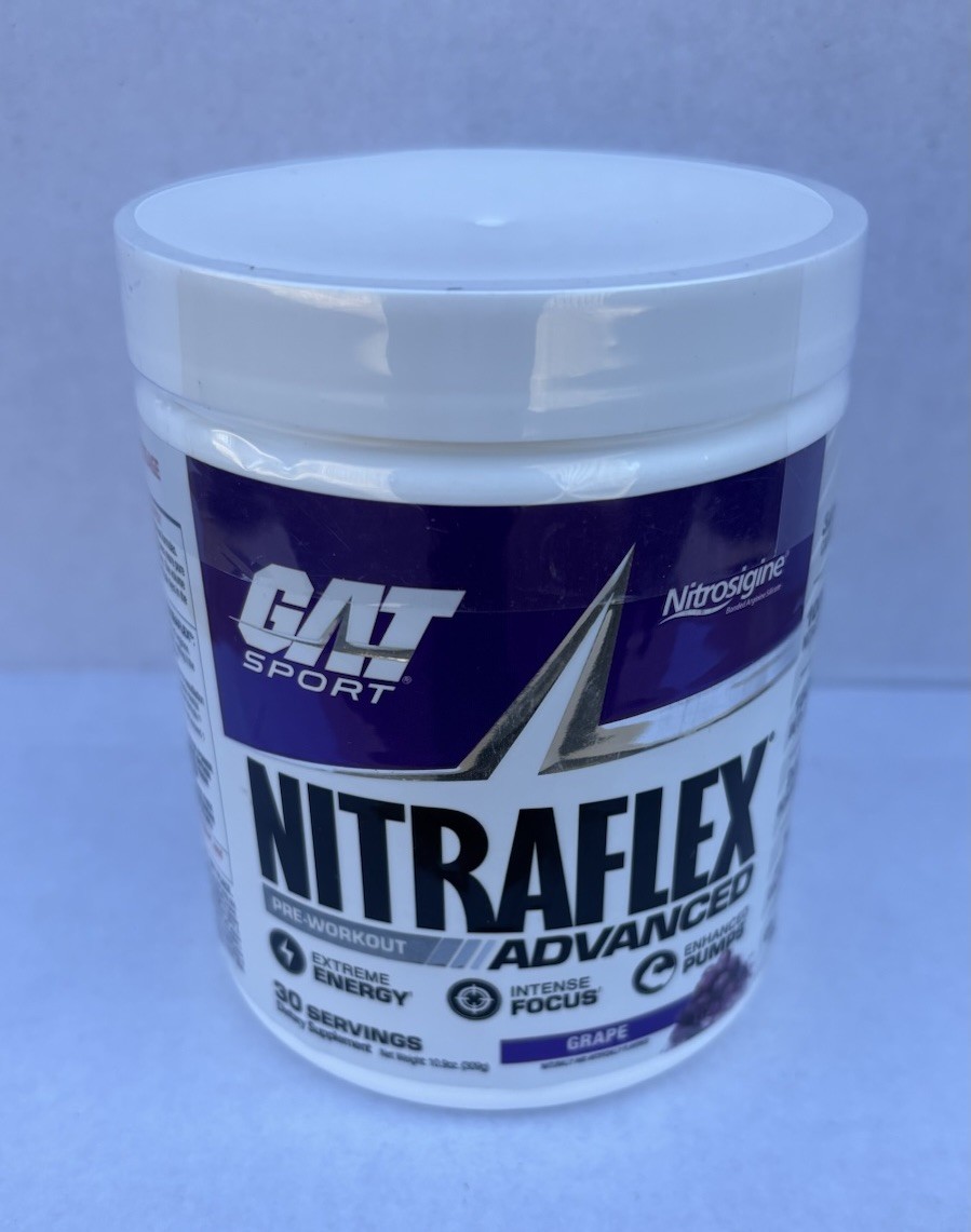 GAT Nitraflex Pre Workout 30 serving – Grape EXP: 05/2027