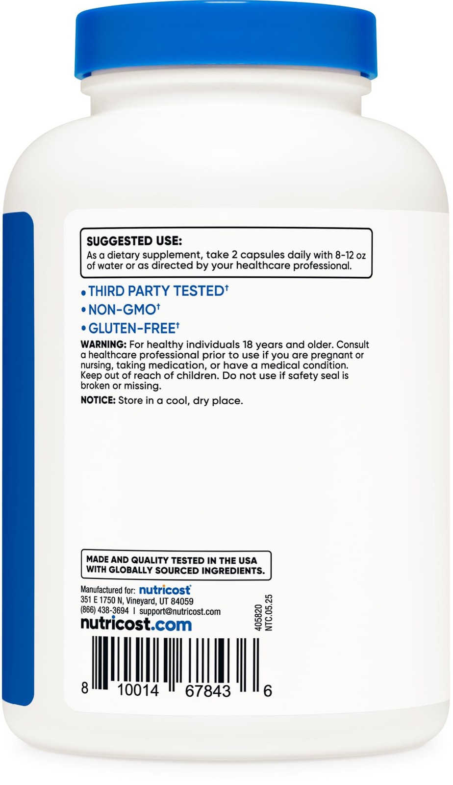 Nutricost EAA Capsules 1200mg, 240 240 Count (Pack of 1), Multicolor