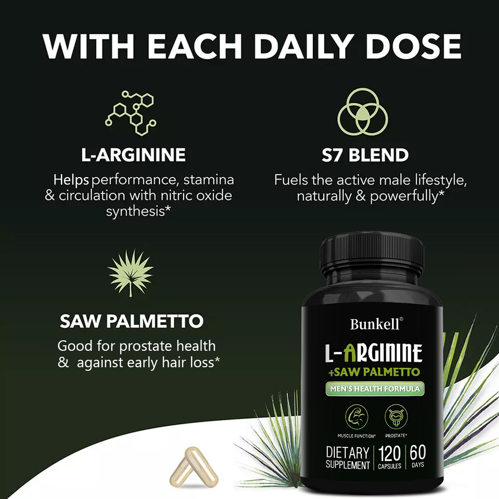 Men’s Health Formula | L Arginine & Saw Palmetto | Muscle & Prostate Support