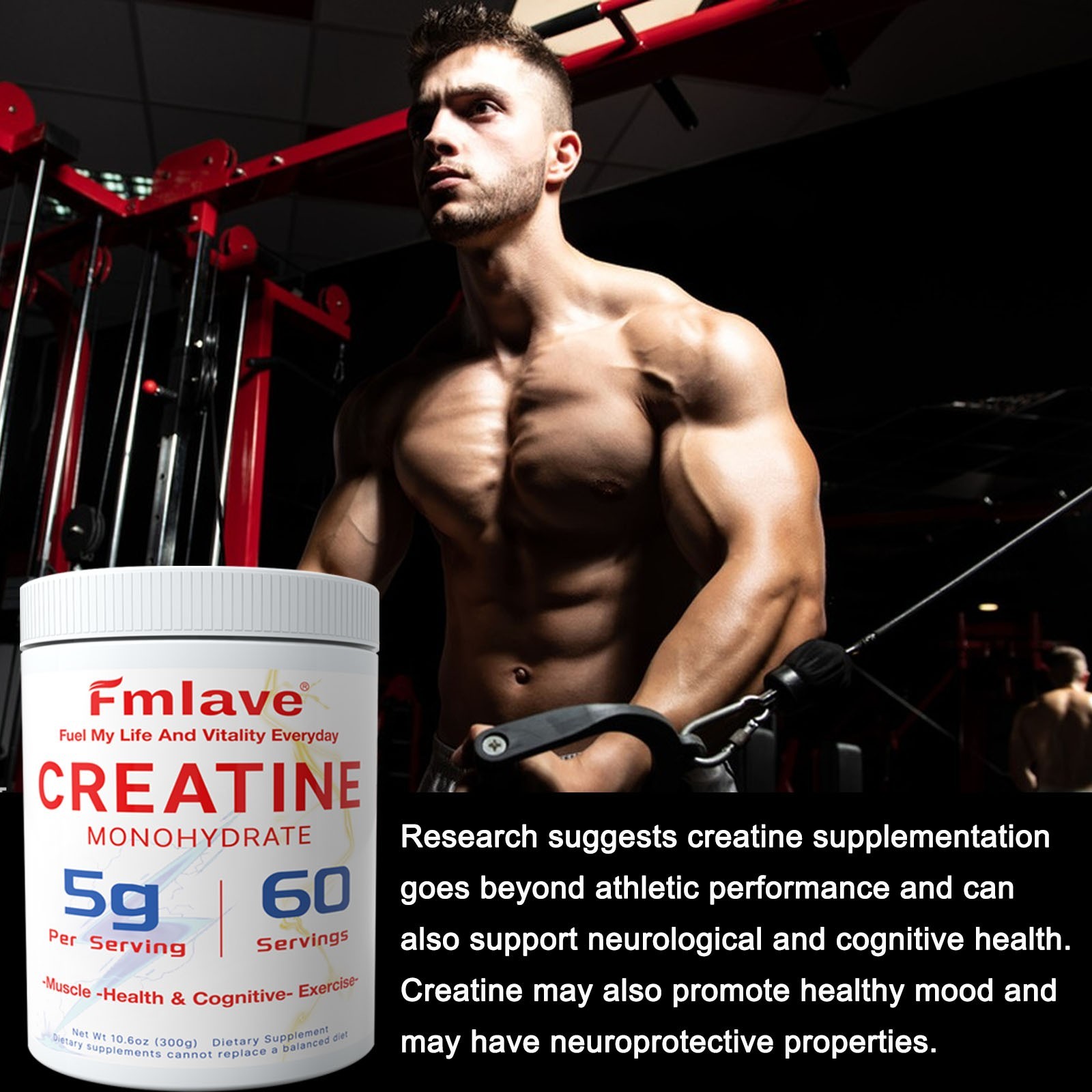 Creatine Monohydrate Powder Pure Micronized Creatine Muscle Recovery + Builder