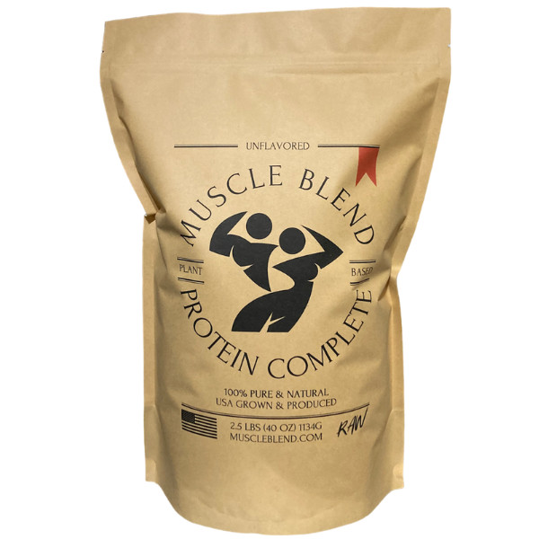 Muscle Blend Protein Complete, USA, 48 oz Pouch , All Natural, UNFLAVORED