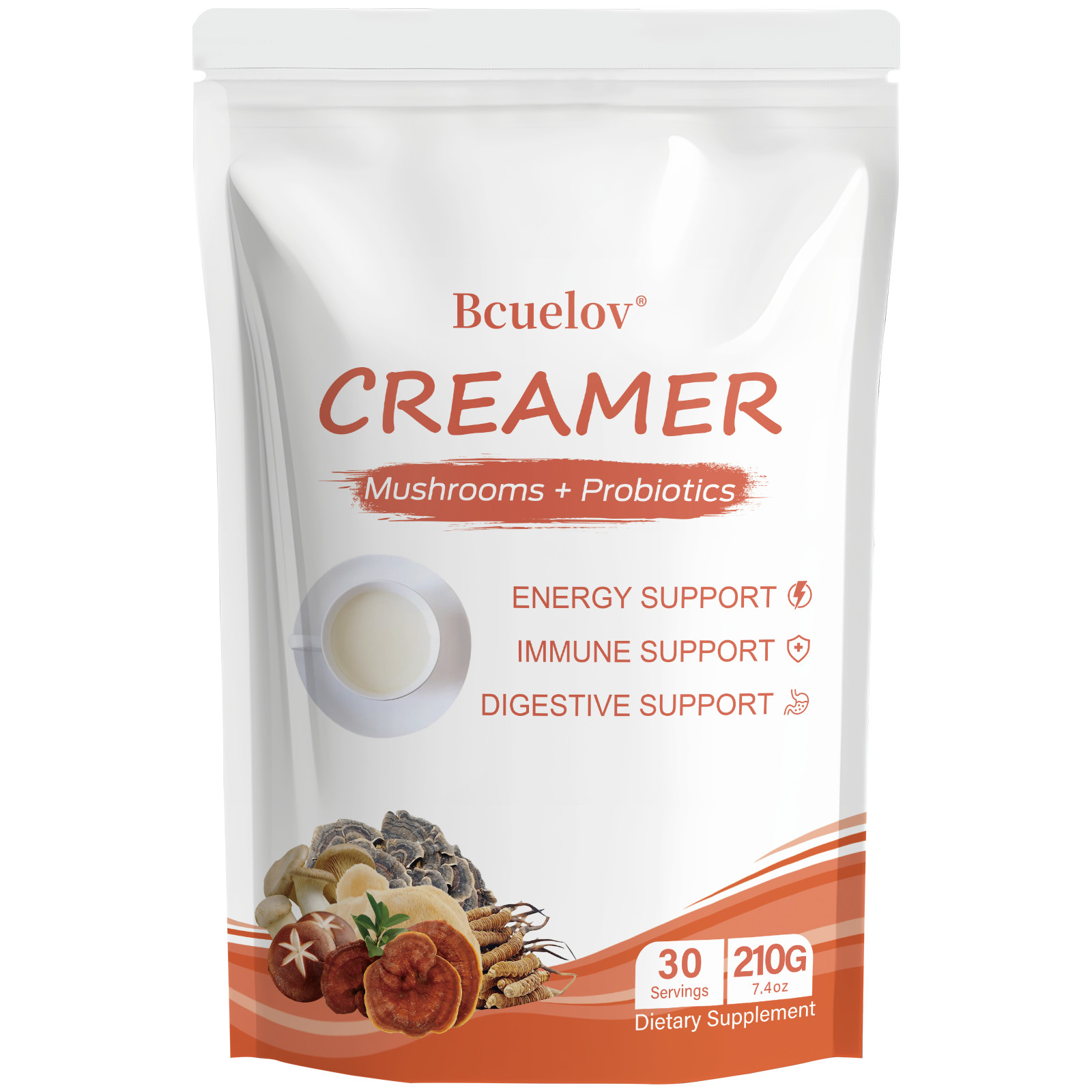 Coconut Creamer Vanilla Powder Probiotics 210 G Per Pack, Dietary Supplement
