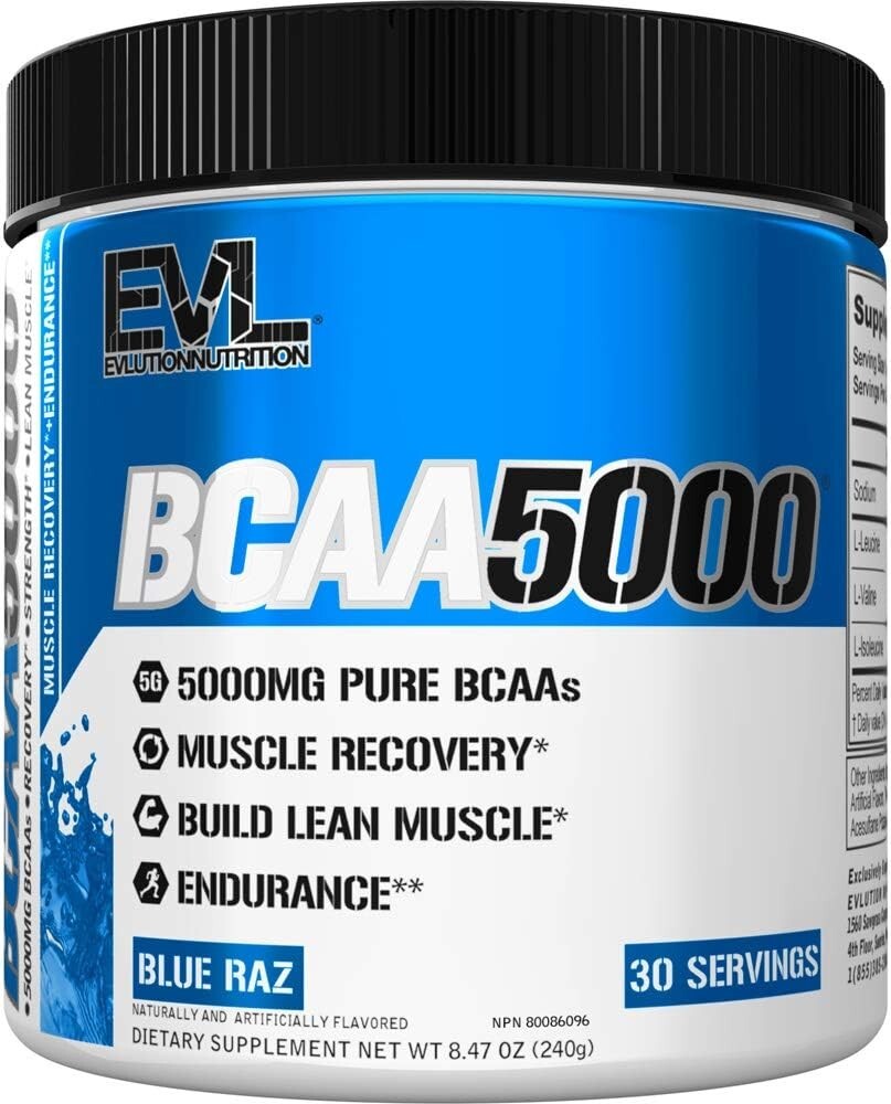 Evlution EVL BCAAs Amino Acids BCAA5000- Stim Free Pre-Workout – All Flavors