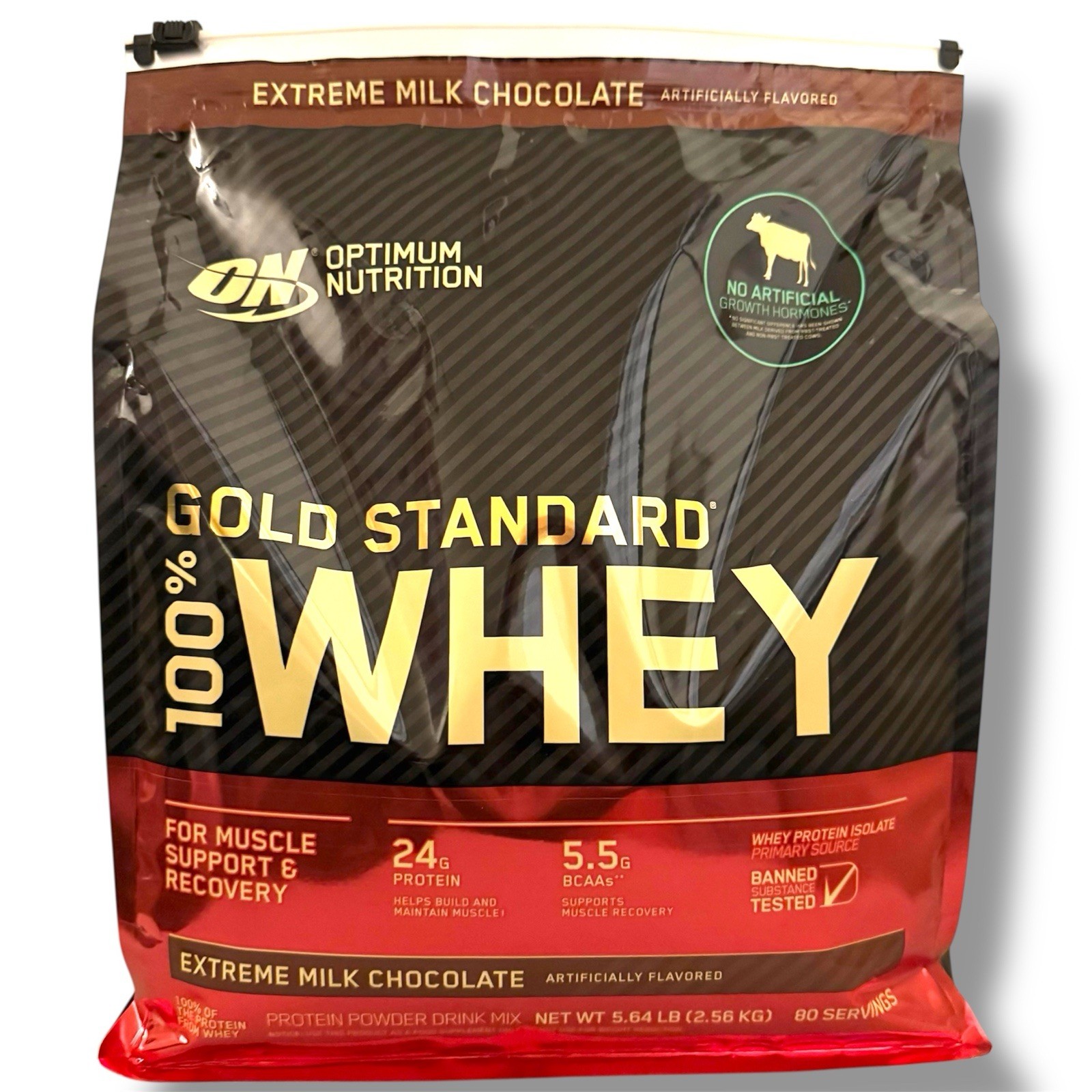 Optimum Nutrition Gold Standard 100% Whey Protein Milk Chocolate 5.64 LB 80Srvgs