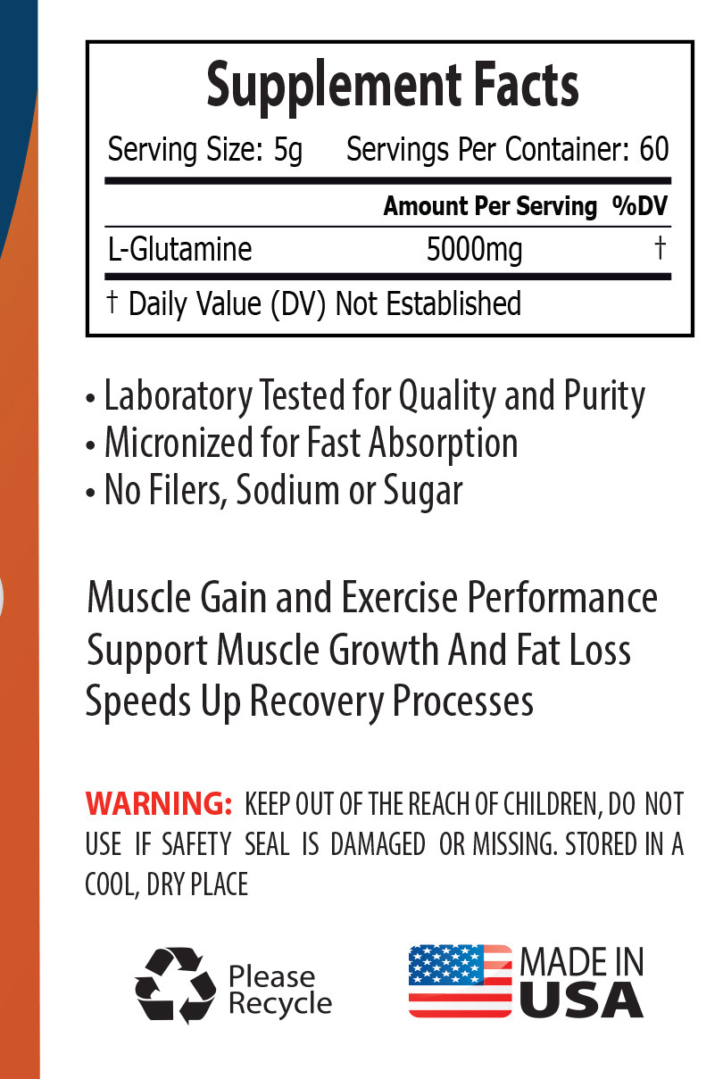 branched chain amino acid – GLUTAMINE POWDER 5000mg – muscle repair supplement 3