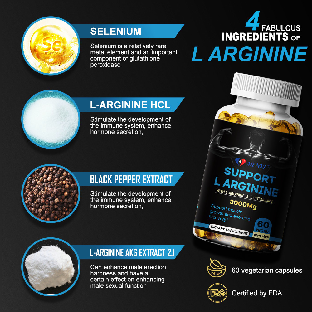 L-Arginine 3000Mg Nitric Oxide,Testosterone Booster,Muscle Workout Performance