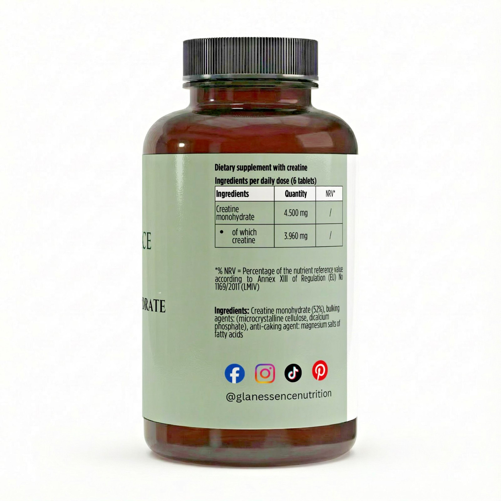 Creatine Monohydrate 180 Vegan Tablets Muscle Strength Performance